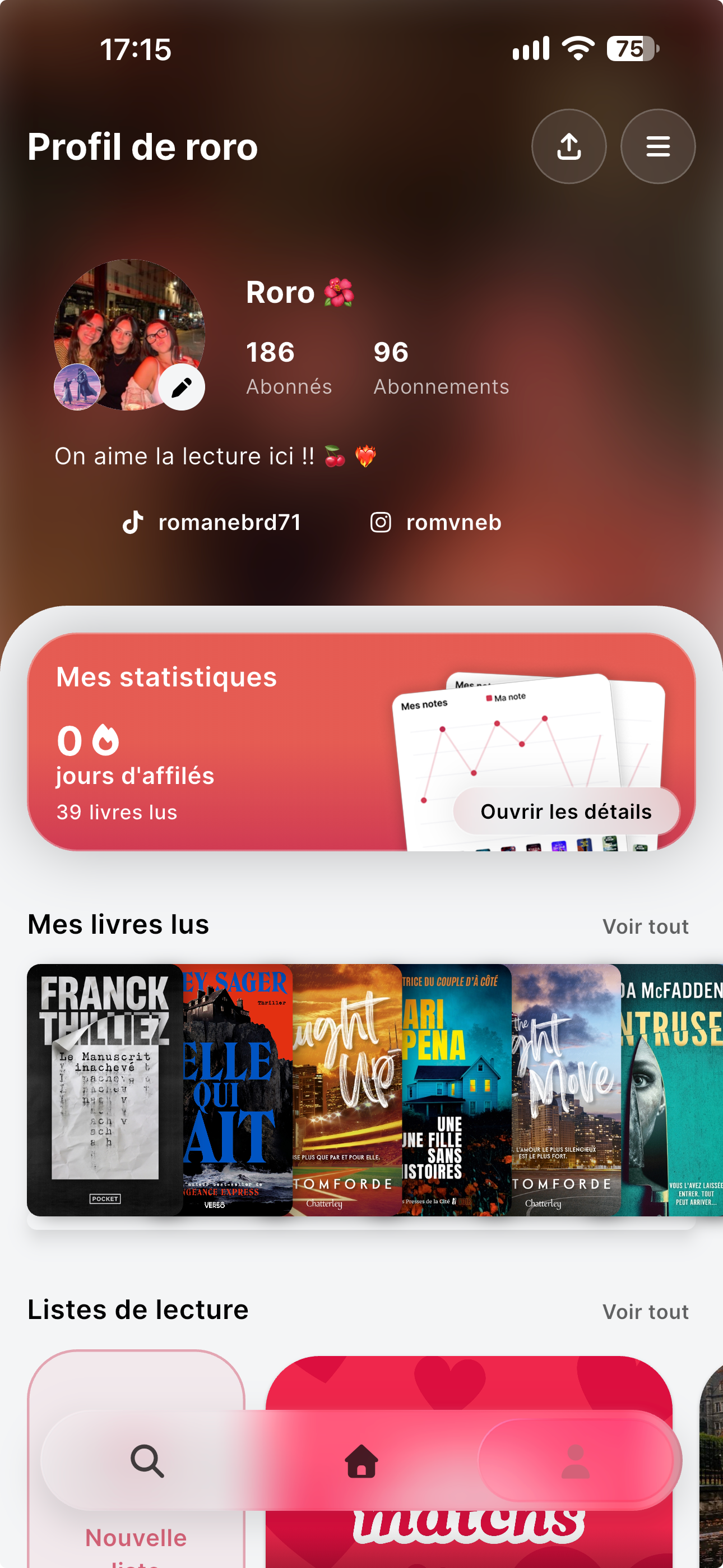 Capture d’écran n°3 de l’application Bindly
