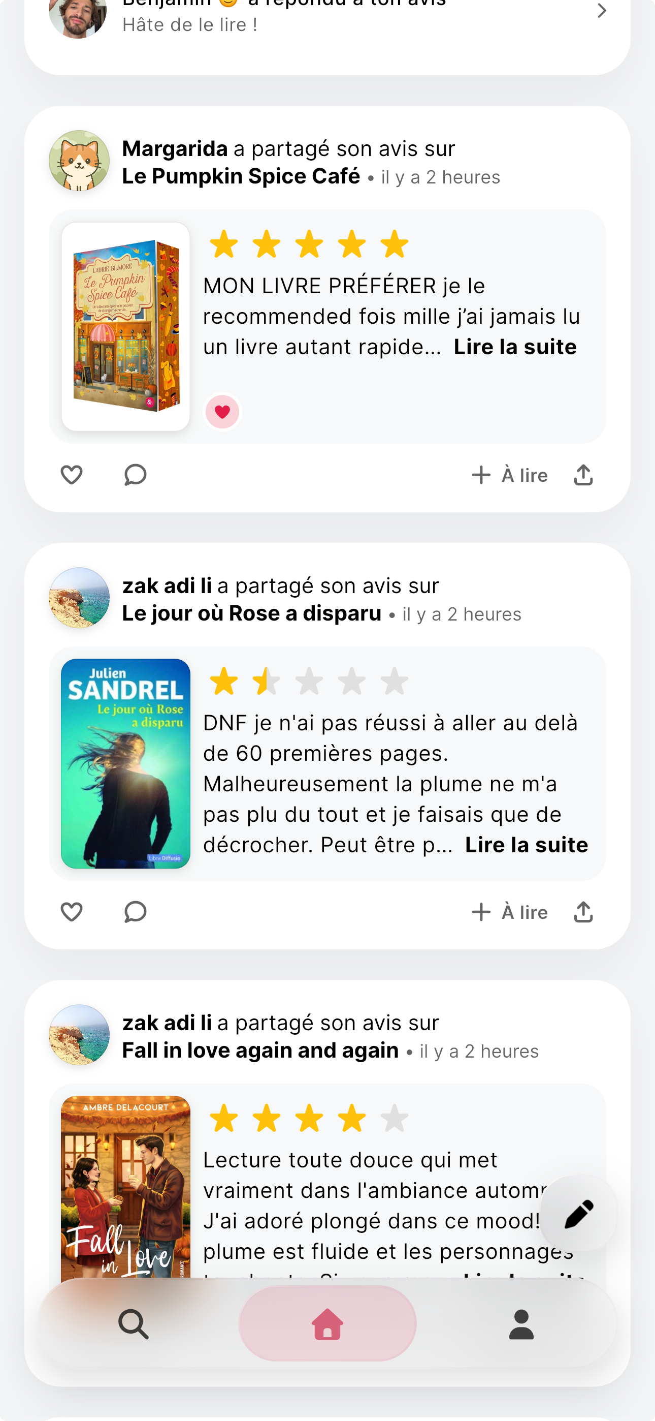Capture d’écran n°5 de l’application Bindly